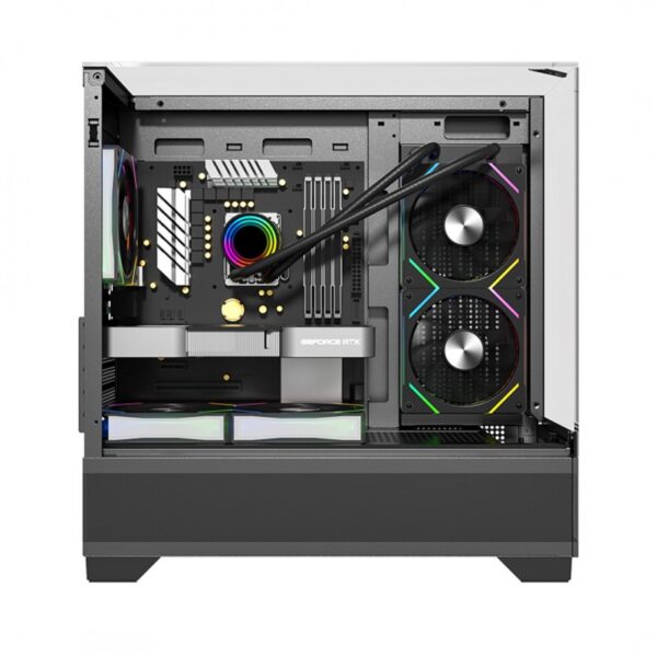 Gabinete Mirage Mini Black | 3 Ventiladores ARGB Molex | Micro-ATX | USB-C | GPU hasta 400mm