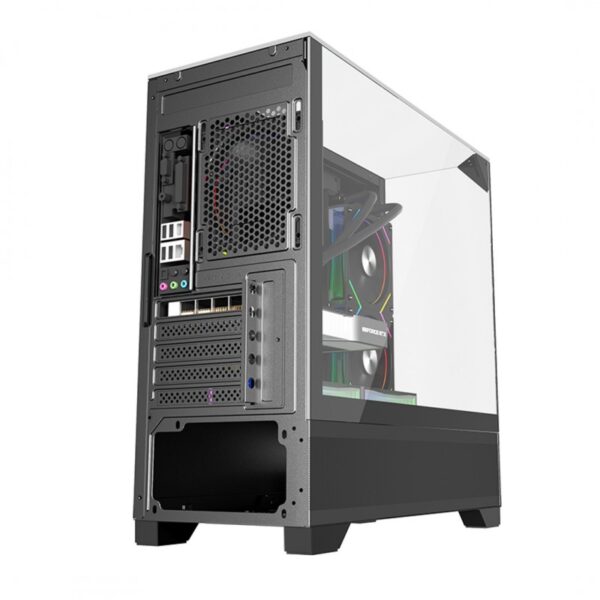 Gabinete Mirage Mini Black | 3 Ventiladores ARGB Molex | Micro-ATX | USB-C | GPU hasta 400mm